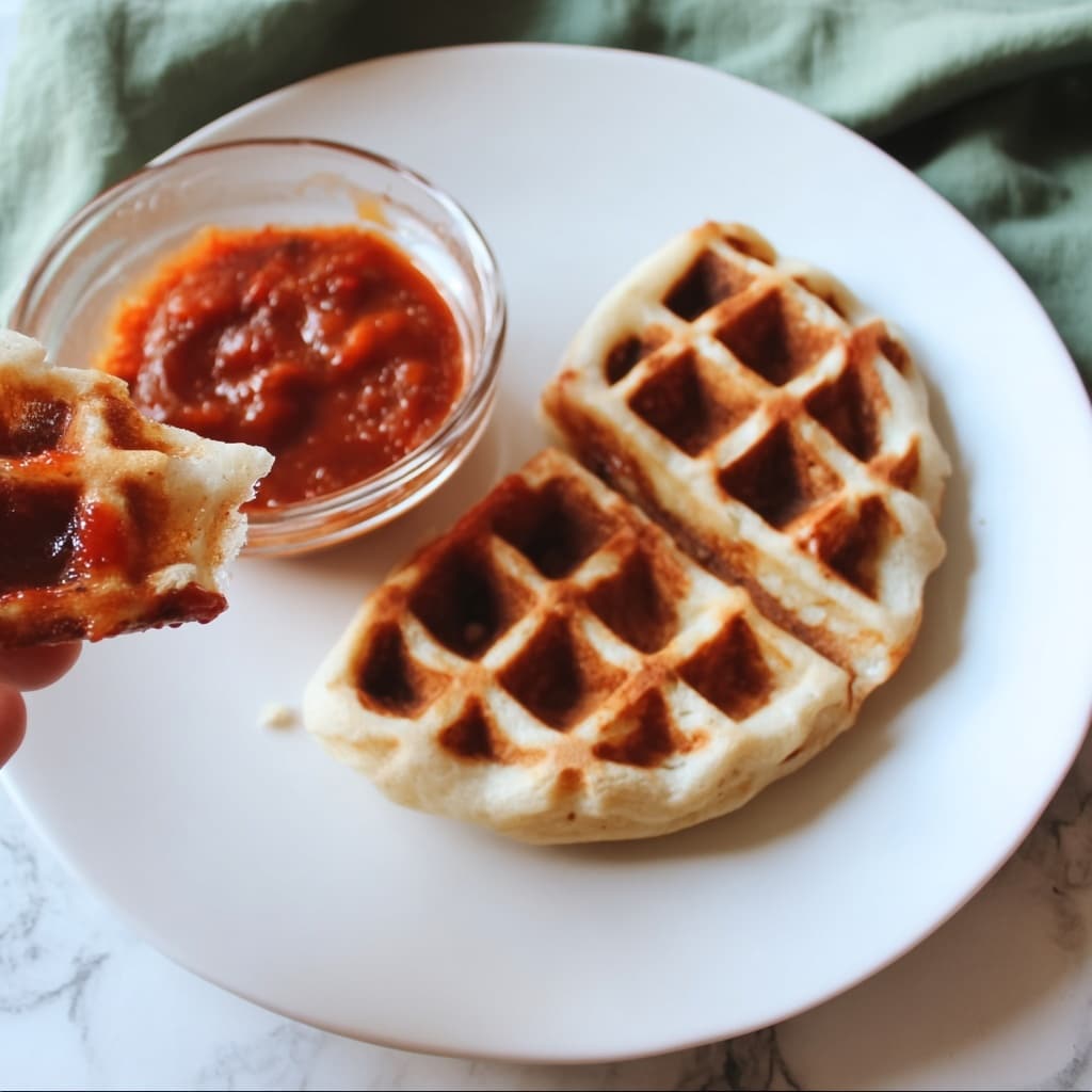 Pizza-Stuffed Waffle Snacks Recipe - Recipe Image