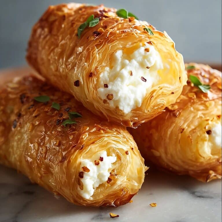 Oven Fried Feta Rolls with Chili Honey Recipe