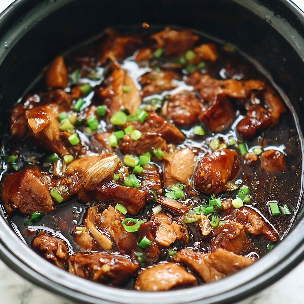 Slow Cooker Honey Garlic Chicken Recipe - Recipe Image