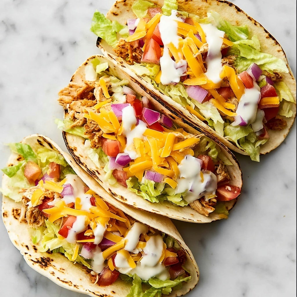 Crockpot Ranch Chicken Tacos Recipe