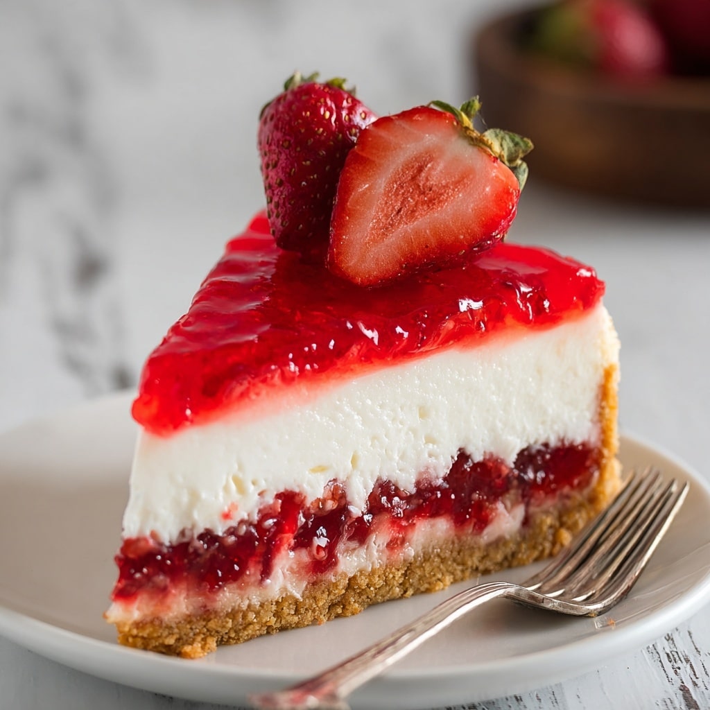 Creamy Strawberry Cheesecake Recipe - Recipe Image