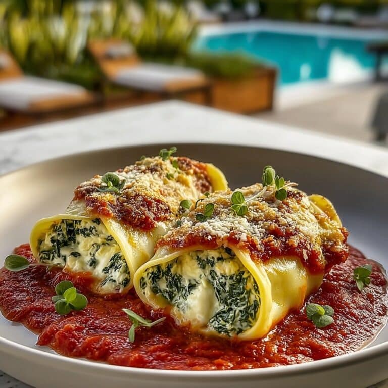Spinach and Ricotta Stuffed Manicotti Recipe