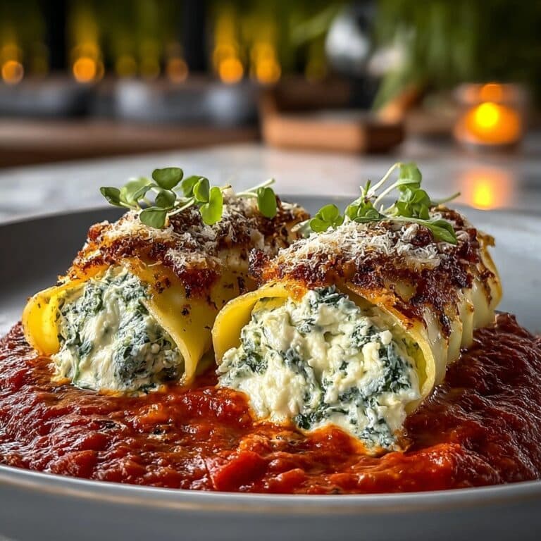 Spinach and Ricotta Stuffed Manicotti Recipe