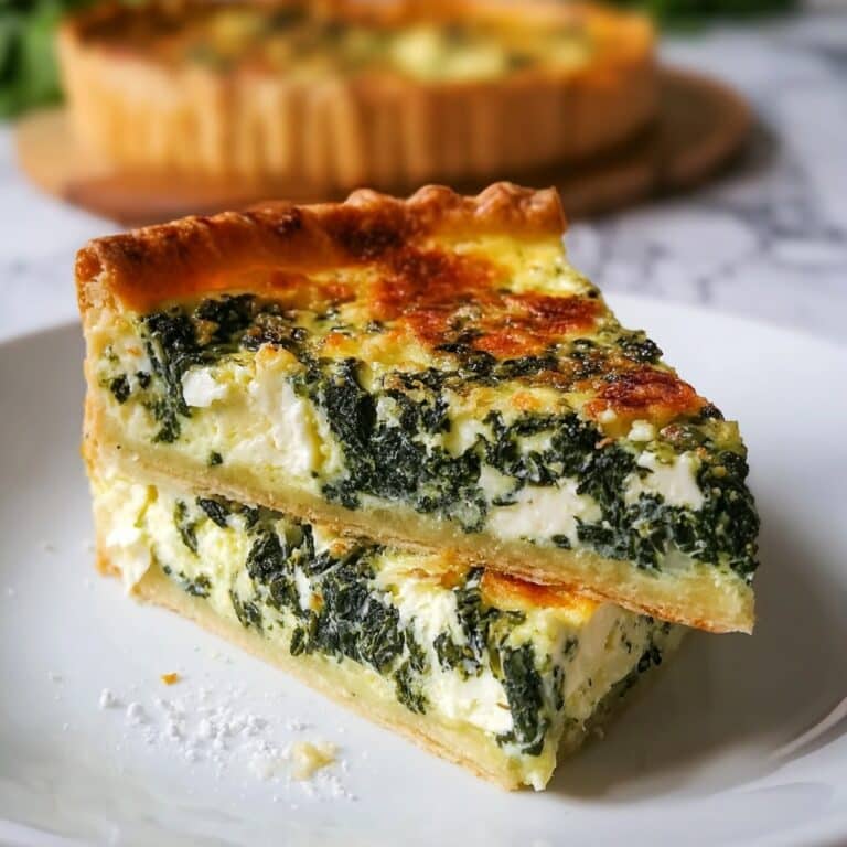 Mediterranean Spinach Cheese Feta Quiche Recipe