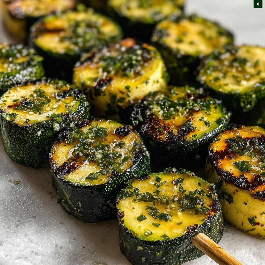 Garlic Butter Zucchini Skewers Recipe