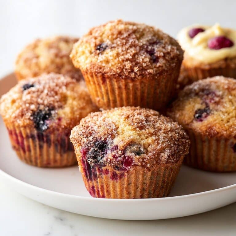 Mixed Berry Muffins with Sugary Tops Recipe