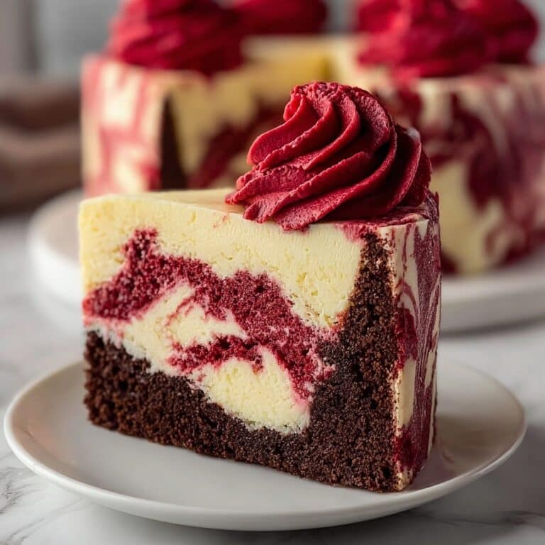 Red Velvet Cheesecake Swirl Cake Recipe