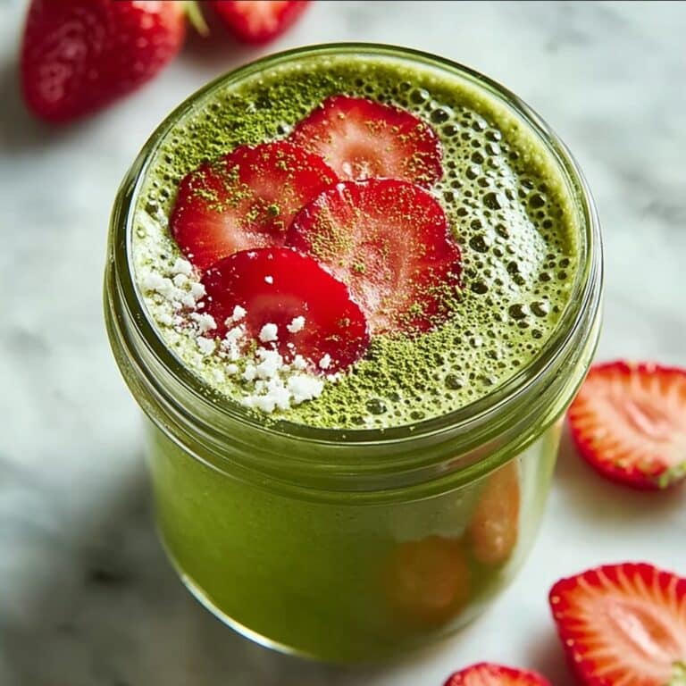 Strawberry Matcha Overnight Oats Recipe