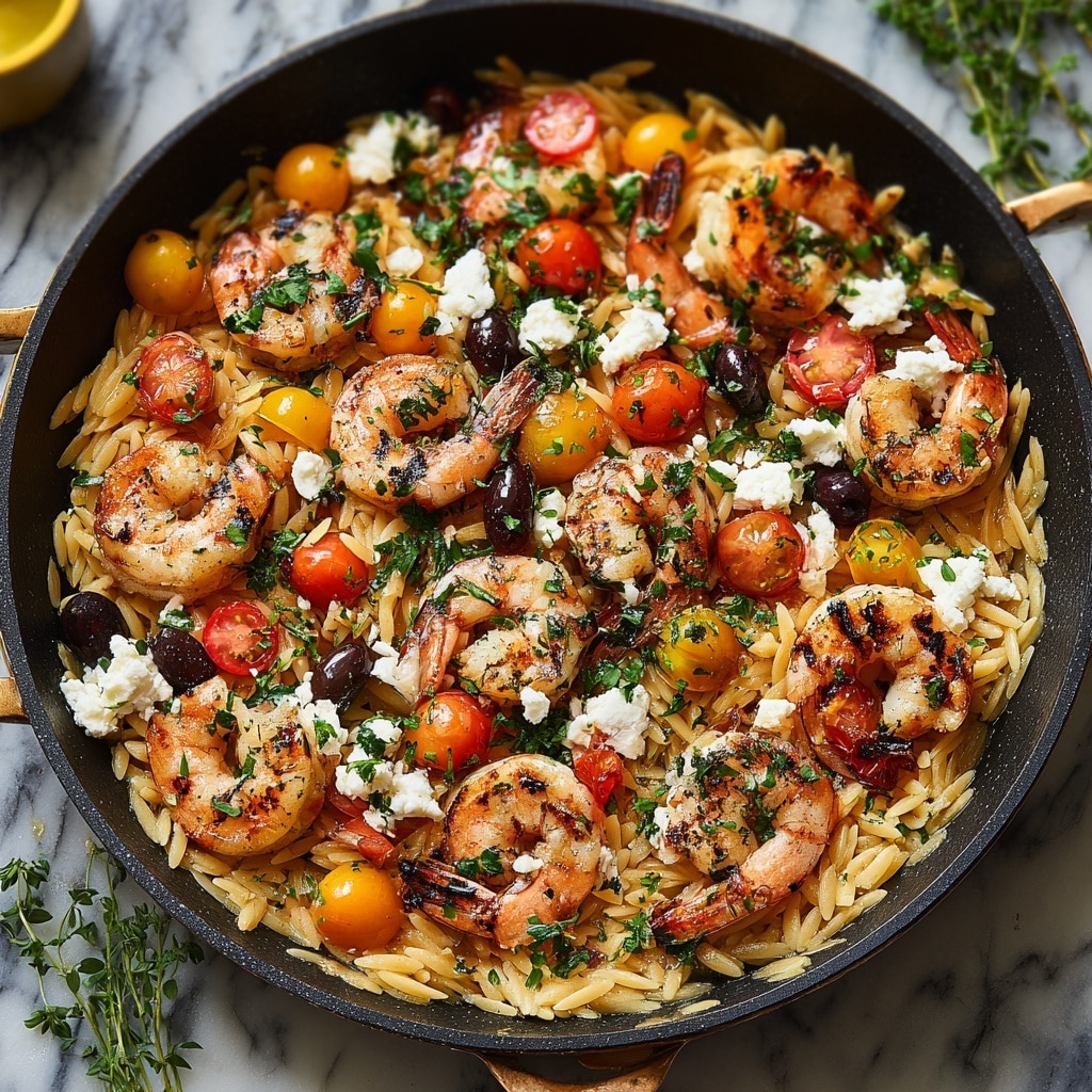 Greek Shrimp with Orzo and Feta Recipe