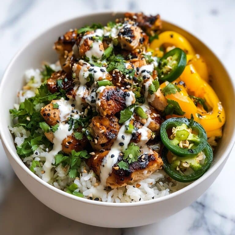 Greek Chicken Bowls with Creamy Tahini Feta Sauce Recipe