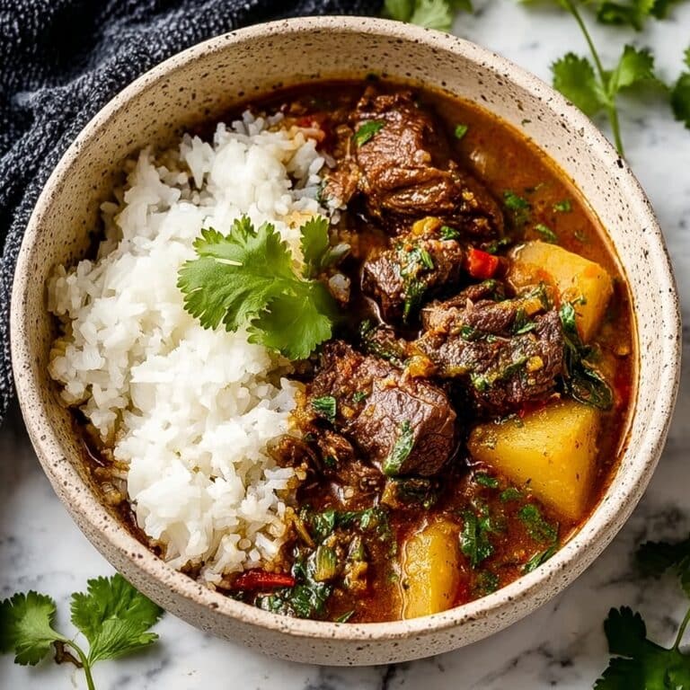 Persian Inspired Herb and Beef Stew with Rice Recipe