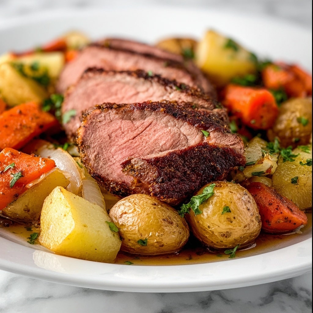 Irresistible Corned Beef and Cabbage Feast with Roasted Potatoes and Horseradish Sauce Recipe - Recipe Image