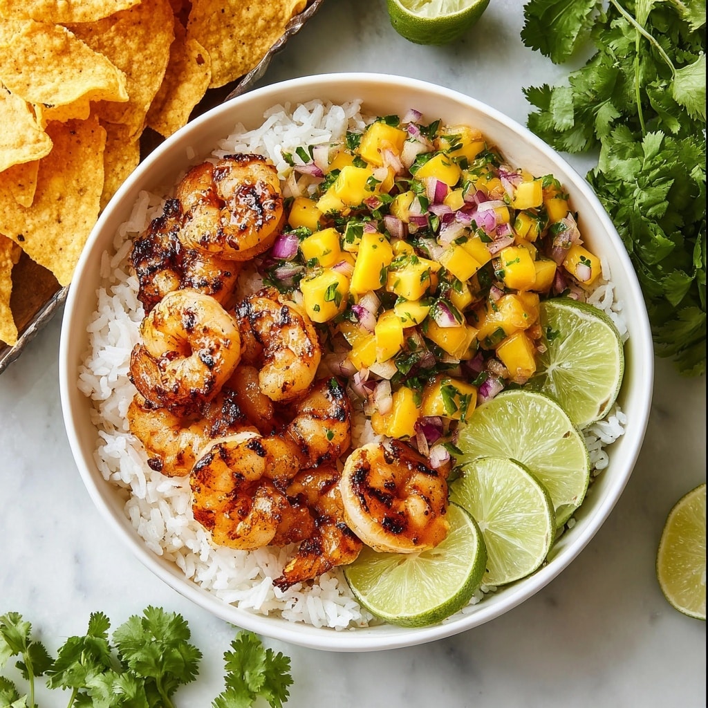 Chili Lime Shrimp Bowls with Mango-Avocado Salsa Recipe