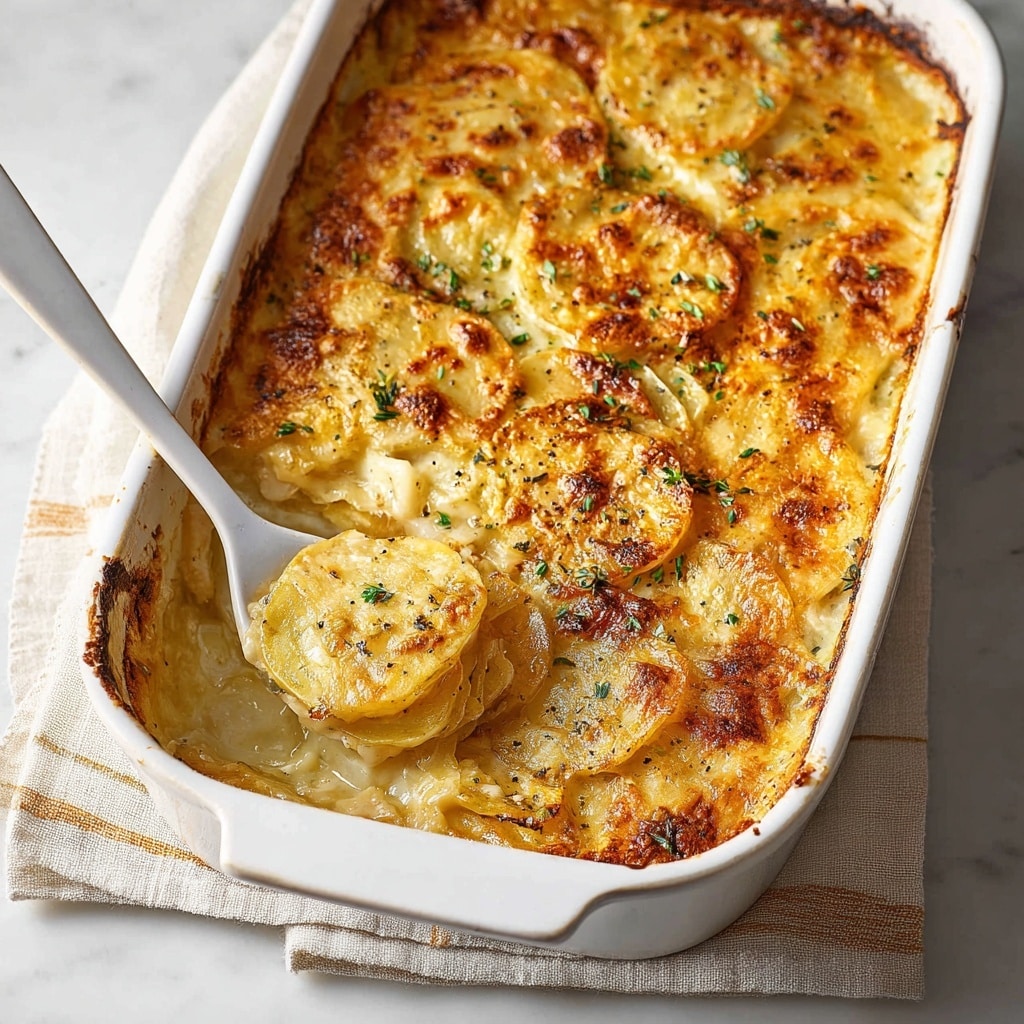 Creamy Garlic Thyme Scalloped Potatoes Recipe