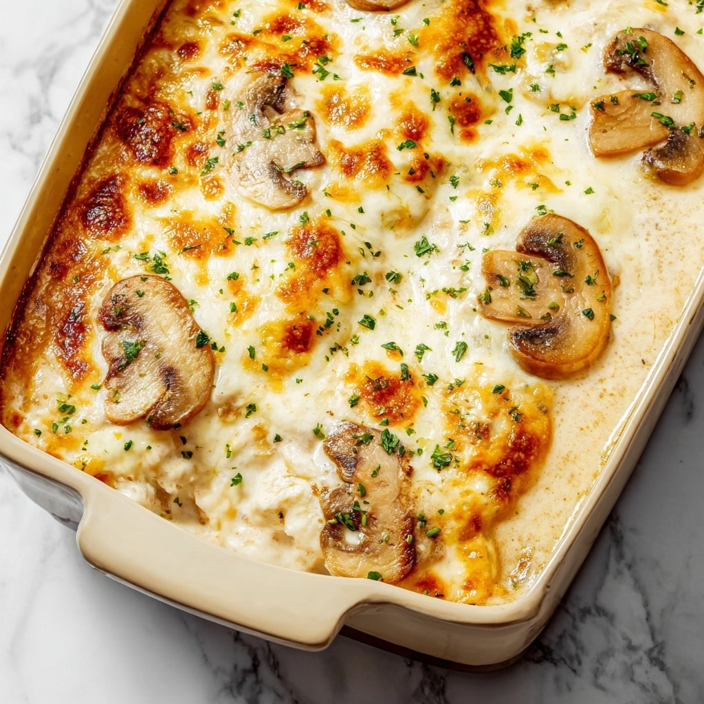 Creamy Chicken Gloria with Mushrooms and Muenster Cheese Recipe
