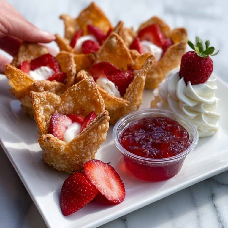 Deep Fried Strawberry Cheesecake Wonton Bites Recipe
