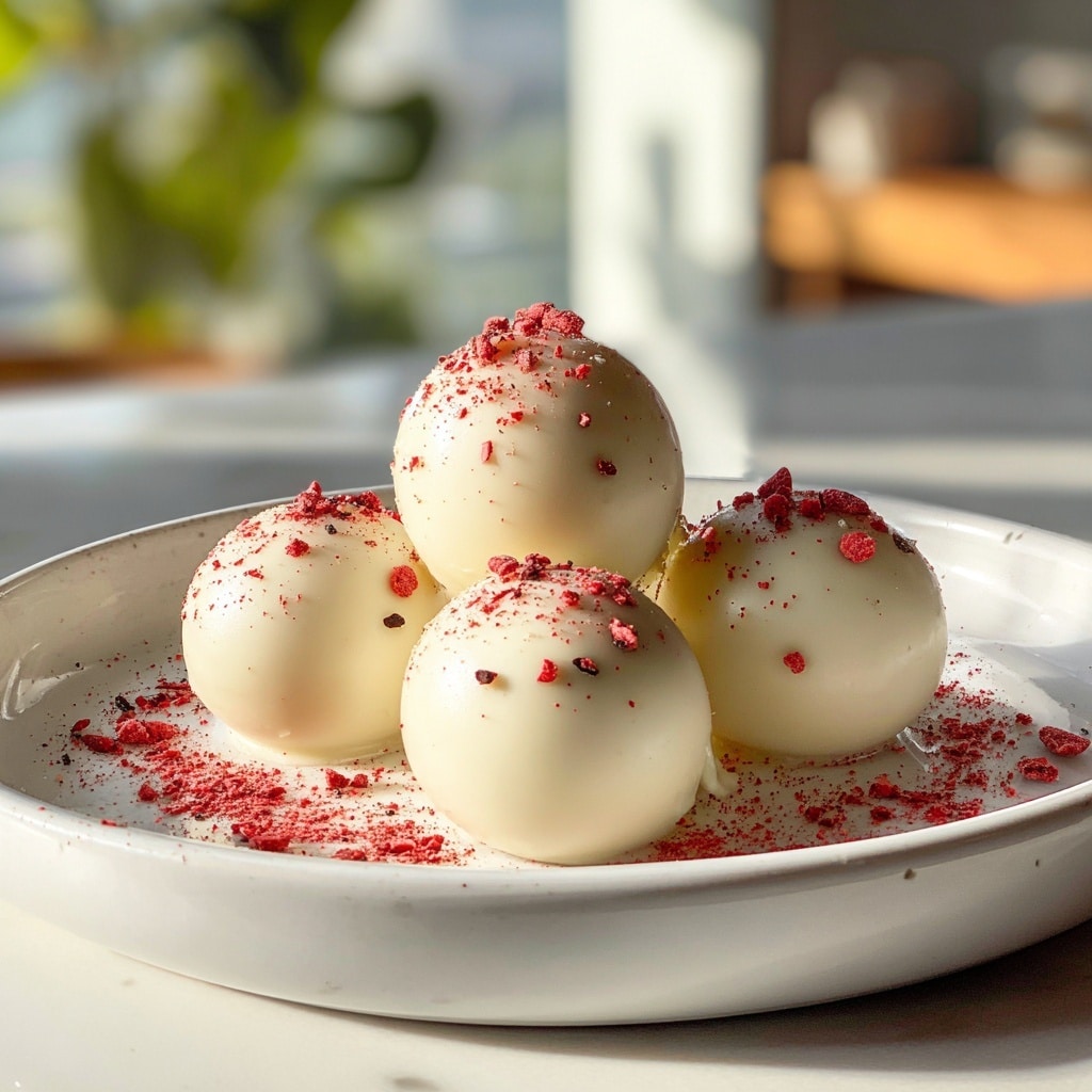 White Chocolate Strawberry Truffles Recipe - Recipe Image