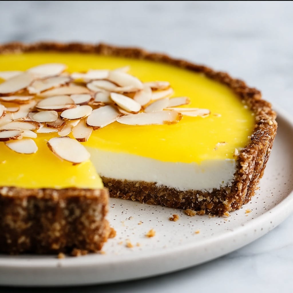 Fresh Lemon Mascarpone Tart with Almond Crust Recipe - Recipe Image