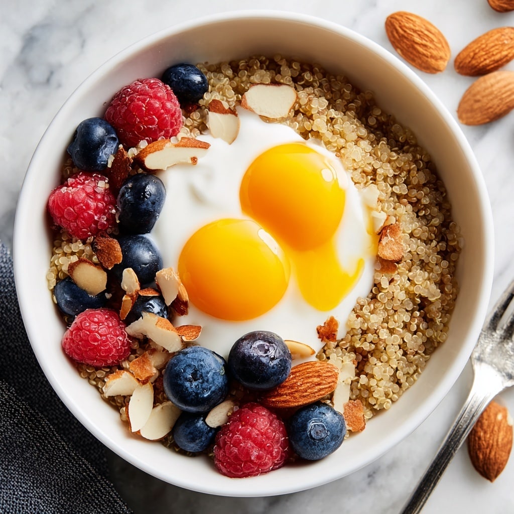 Quinoa Breakfast Bowl with Almonds and Honey Recipe