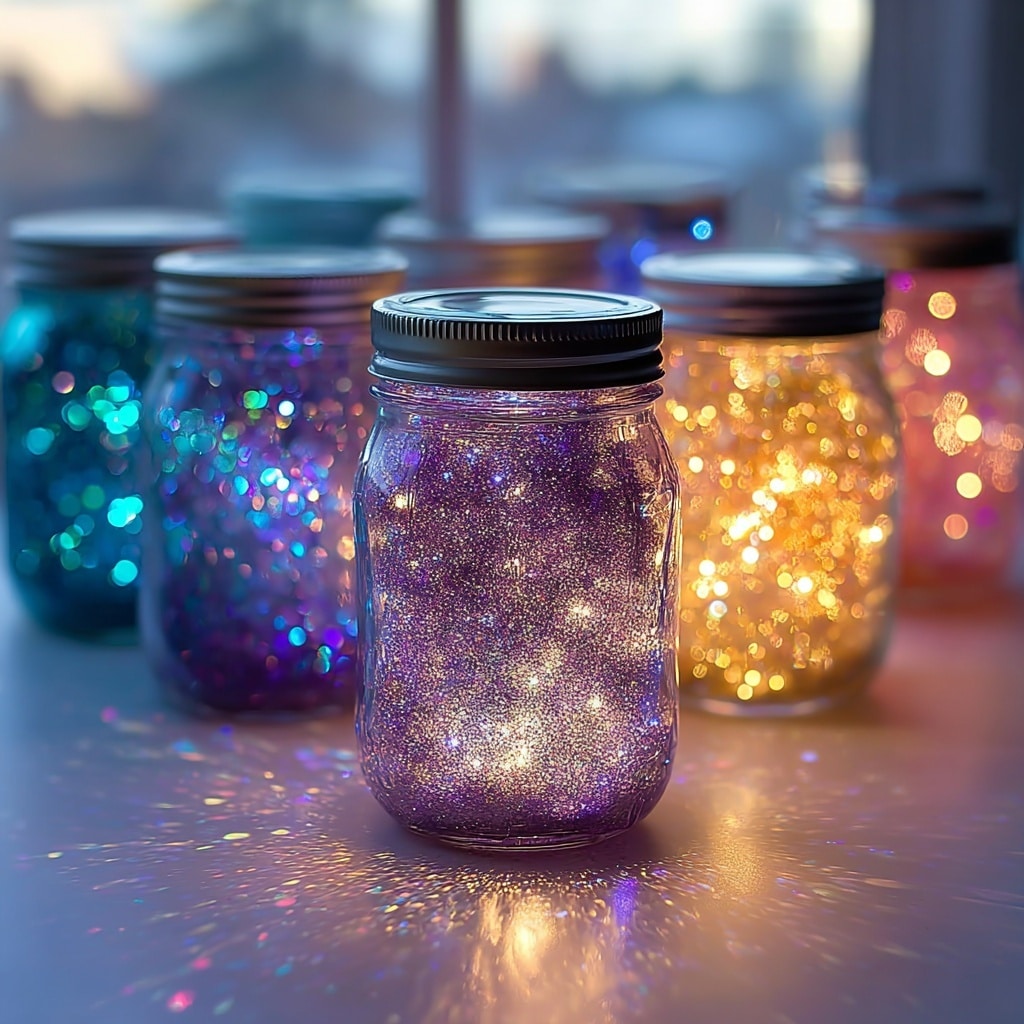 Suncatcher Glitter Jars: Create Sparkling Magic in Minutes Recipe