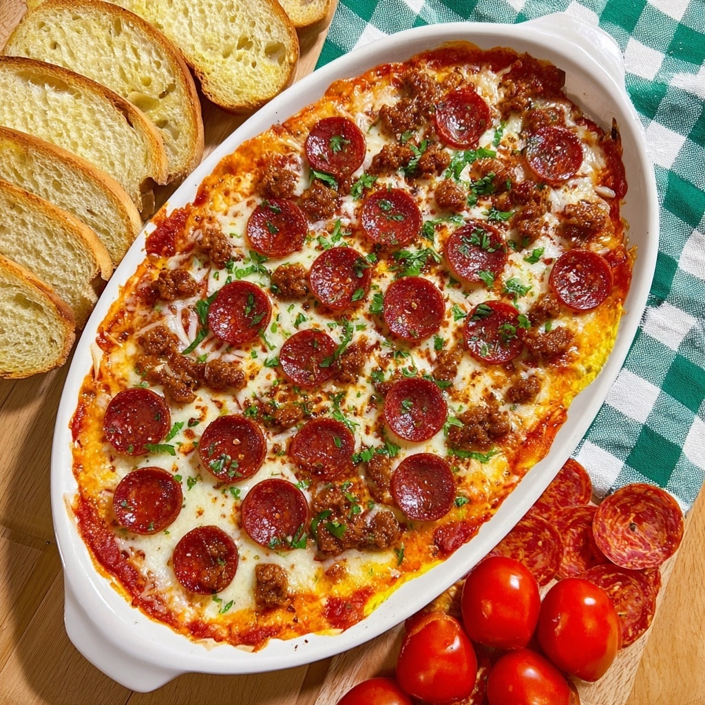 Hot Honey Pepperoni Sausage Pizza Dip - Recipe Image