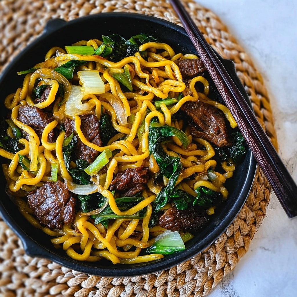 Black Pepper Beef Noodles Recipe