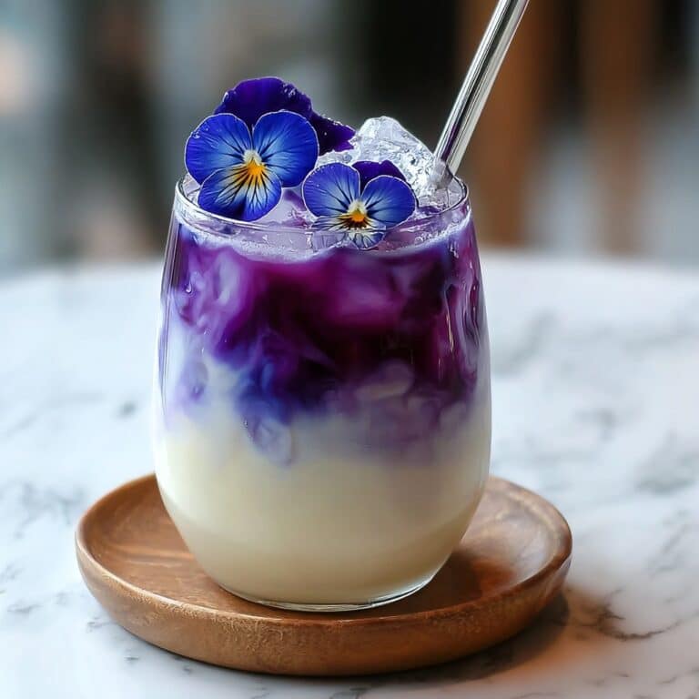 Iced Butterfly Pea Flower Tea Latte Recipe