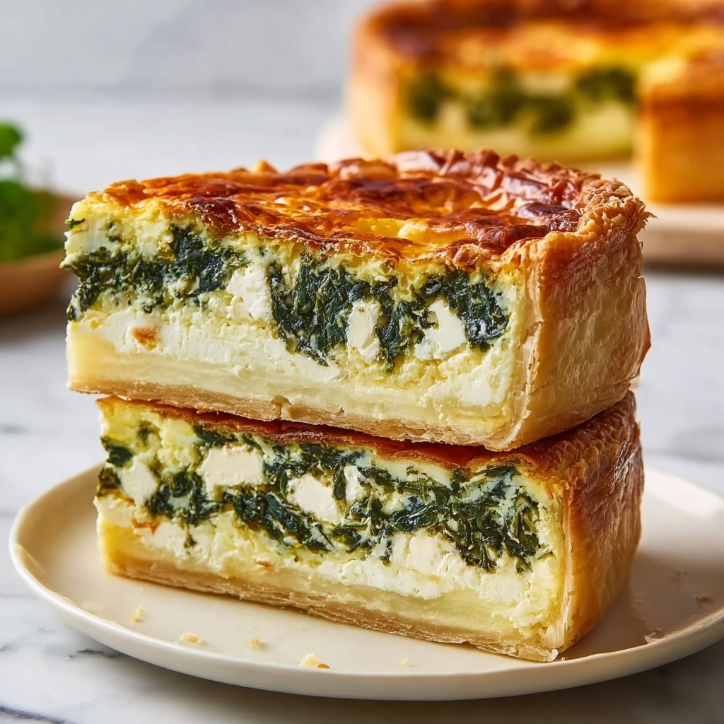 Mediterranean Spinach Cheese Feta Quiche Recipe - Recipe Image