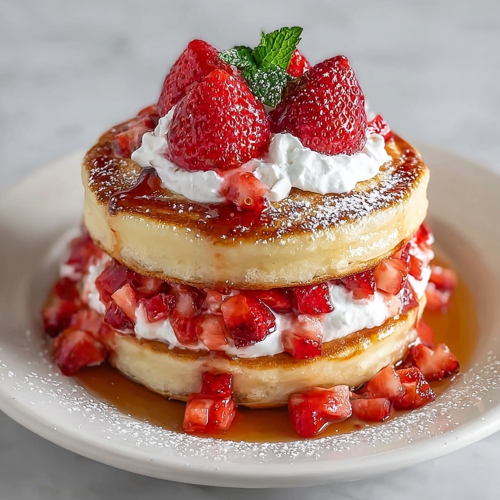 Fluffy Strawberry Cheesecake Pancakes Recipe