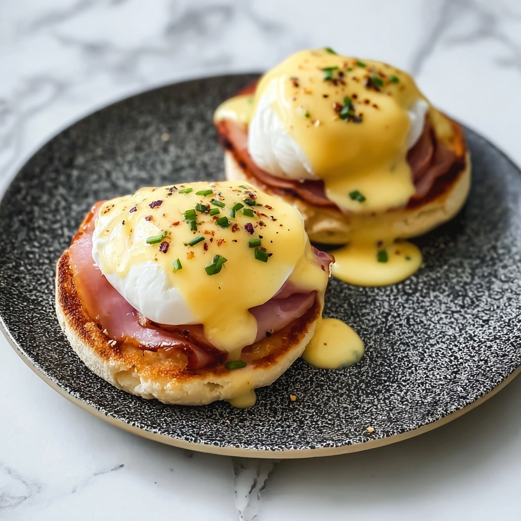 Classic Eggs Benedict with Hollandaise Sauce and Canadian Bacon Recipe