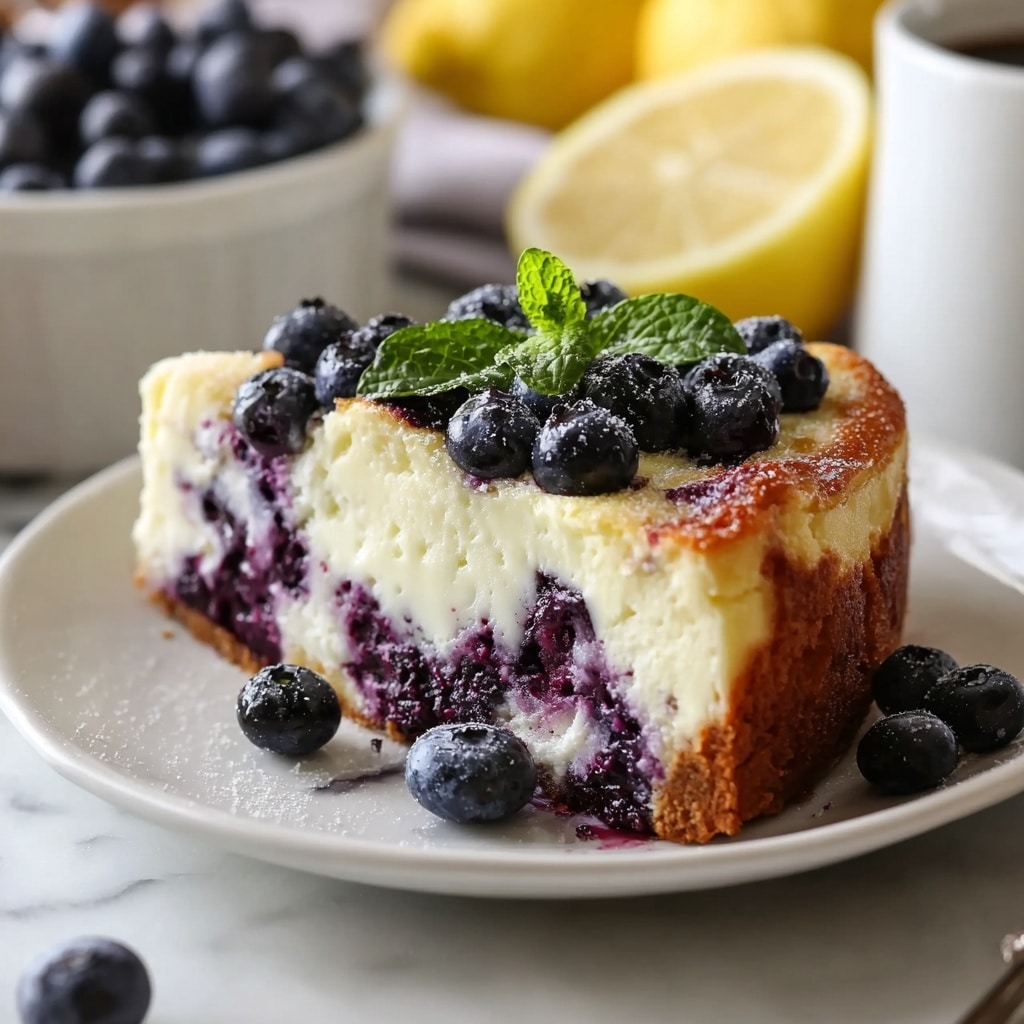 High-Protein Lemon Blueberry Breakfast Bake with Cottage Cheese Recipe - Recipe Image