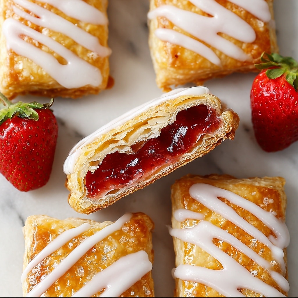 Easy Strawberry Toaster Strudels with Icing Recipe - Recipe Image