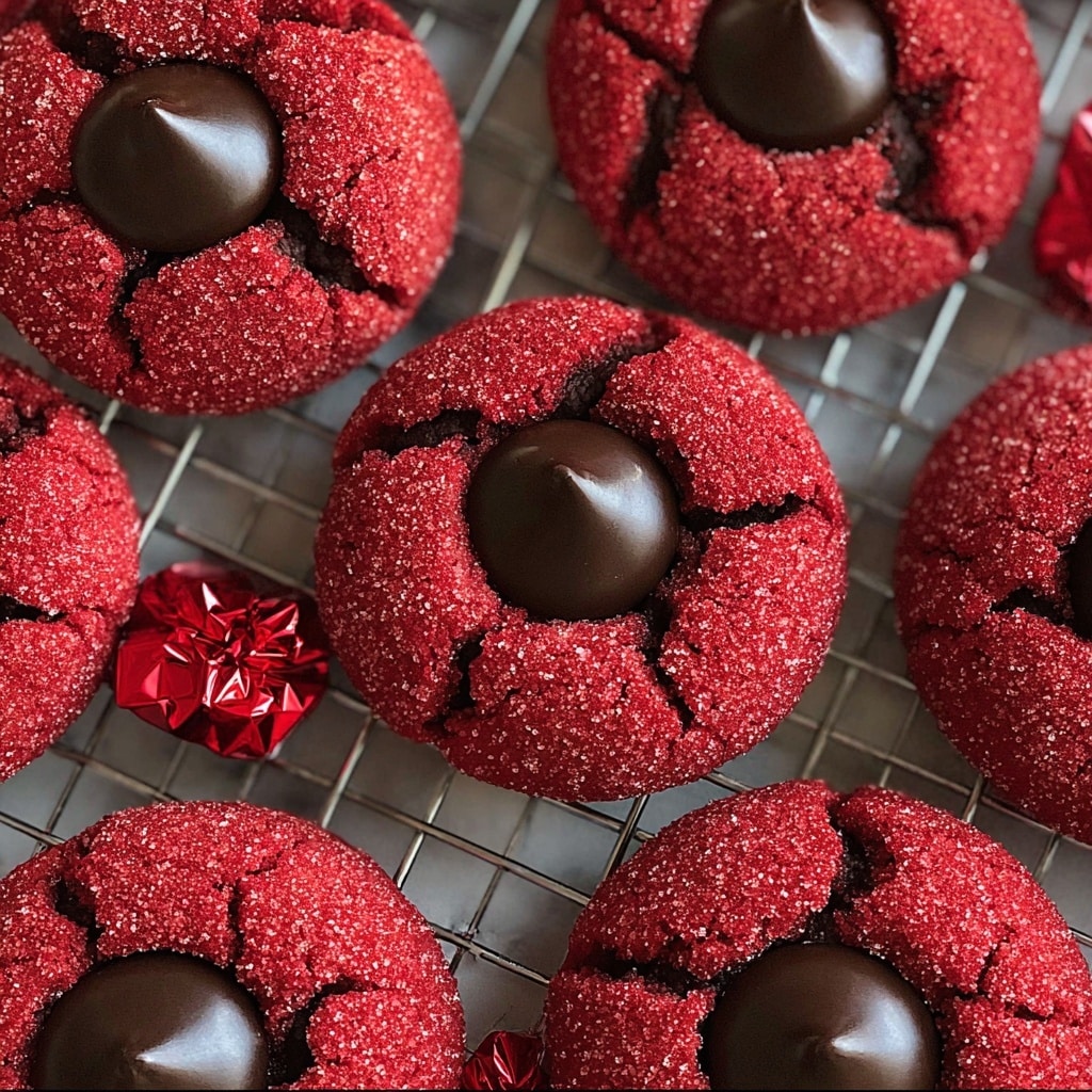 Red Velvet Blossom Cookies Recipe - Recipe Image
