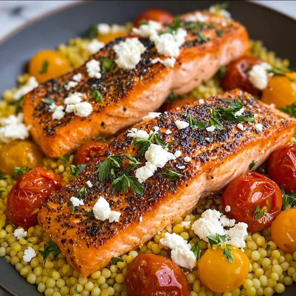 30-Minute Mediterranean Salmon in One-Pan Bliss Recipe - Recipe Image