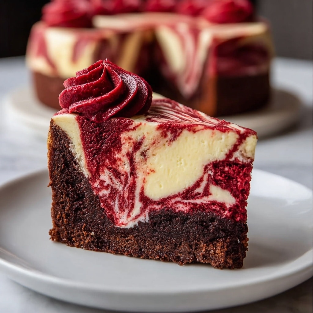 Red Velvet Cheesecake Swirl Cake Recipe - Recipe Image