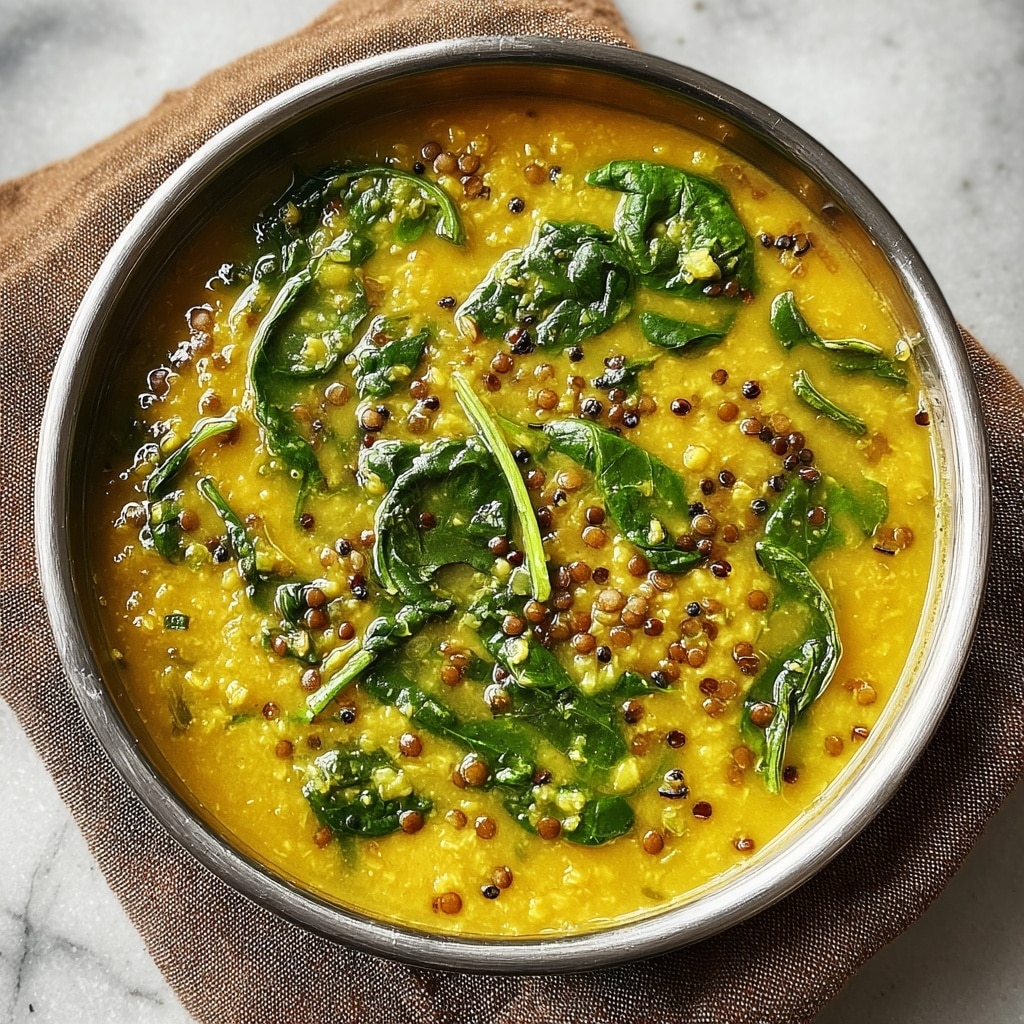 Indian Lentil Curry with Spinach Recipe - Recipe Image