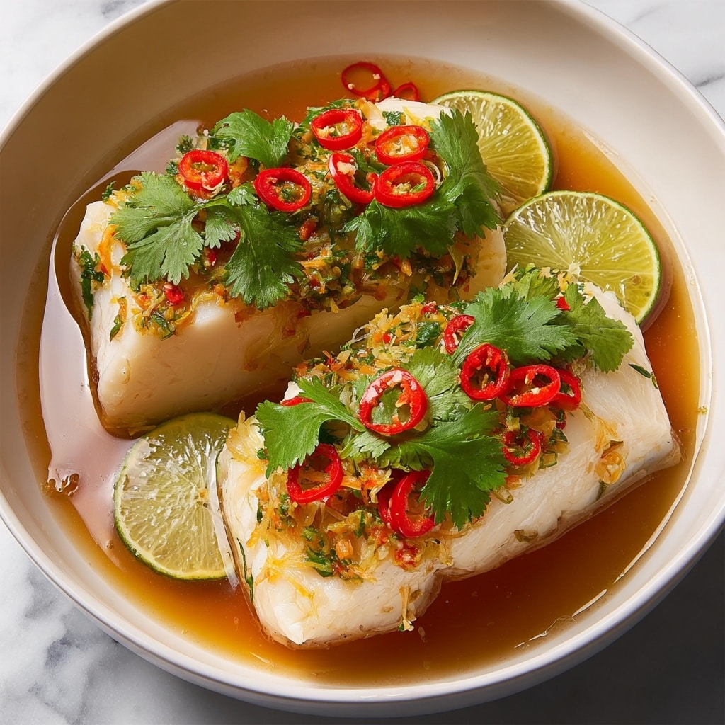 Thai Lime Garlic Steamed Fish Recipe