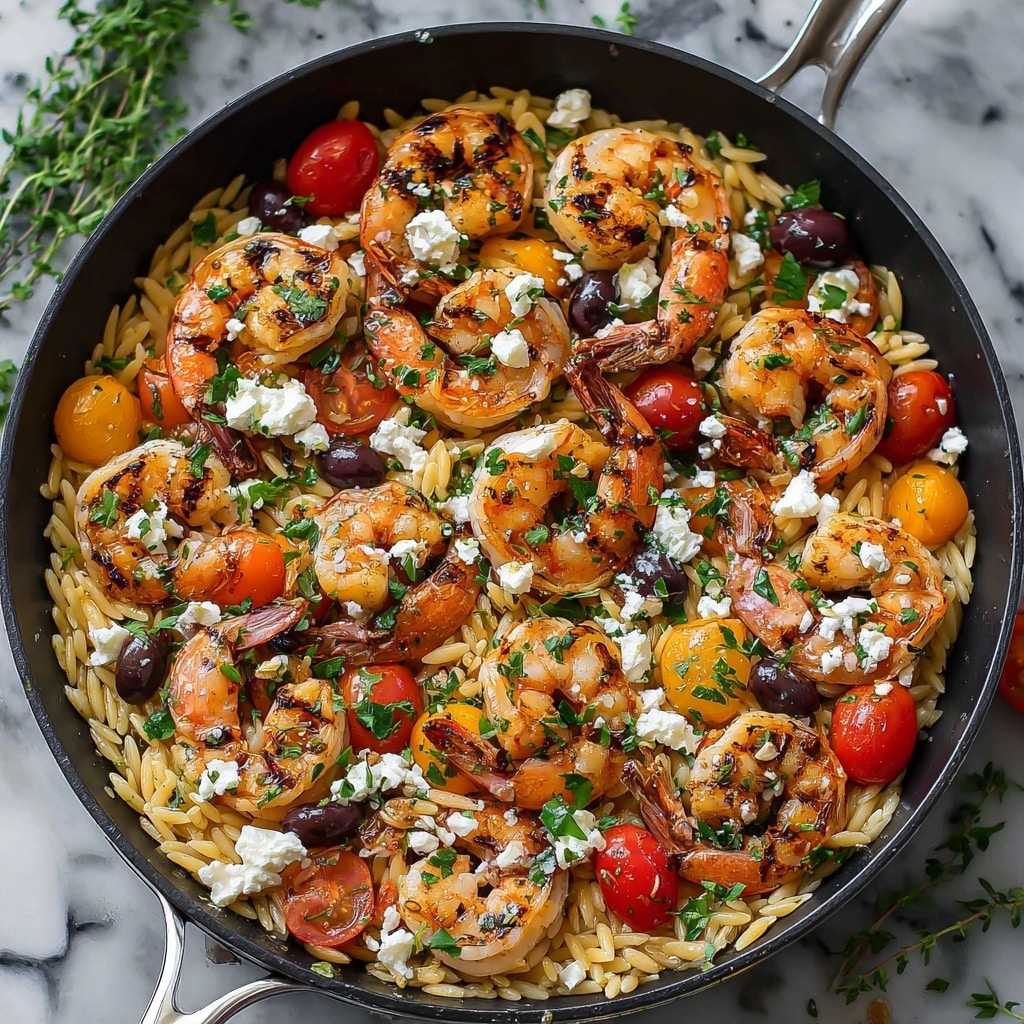 Greek Shrimp with Orzo and Feta Recipe - Recipe Image
