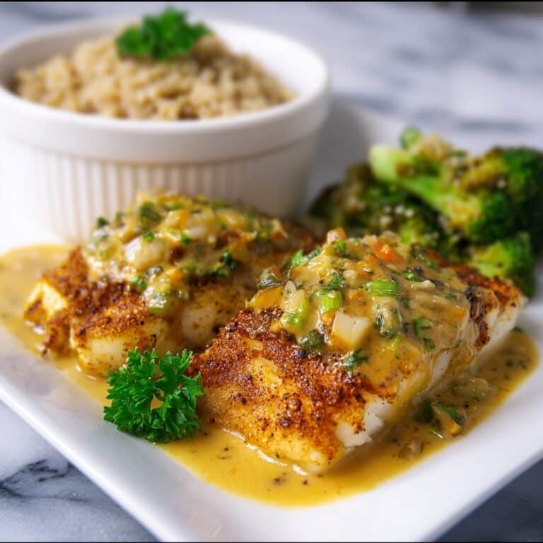 Red Snapper with Creamy Creole Sauce Recipe