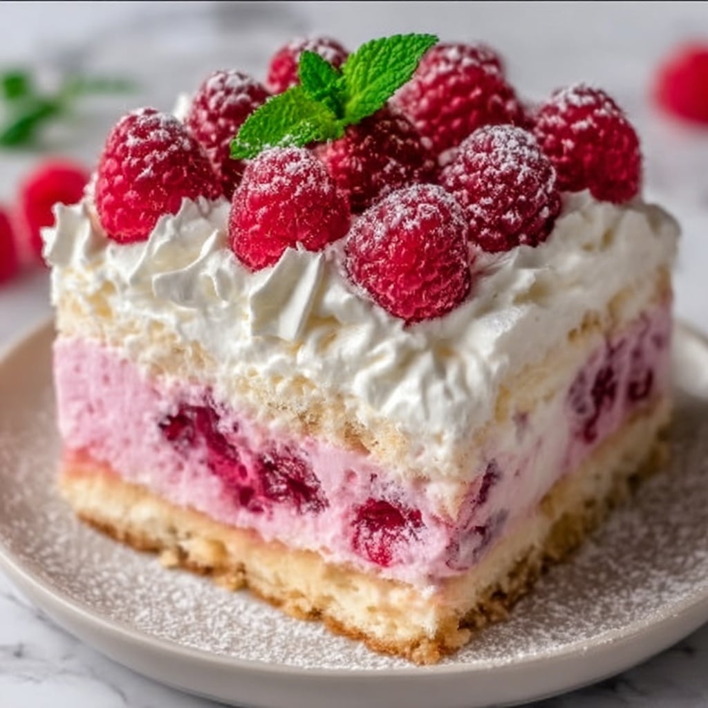 Raspberry Cream Cheese Layer Cake Recipe - Recipe Image