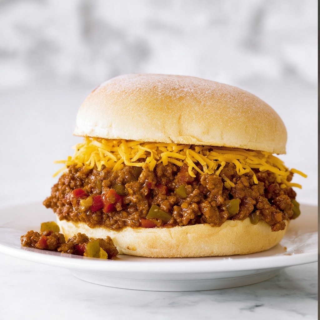 Sloppy Joe with Chili Sauce and Cheddar Recipe - Recipe Image