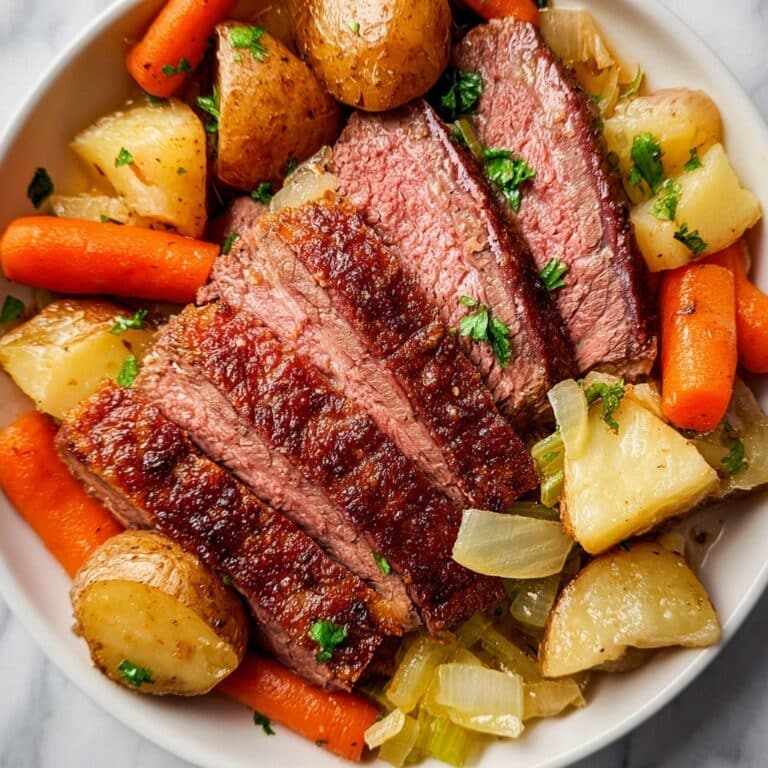 Irresistible Corned Beef and Cabbage Feast with Roasted Potatoes and Horseradish Sauce Recipe