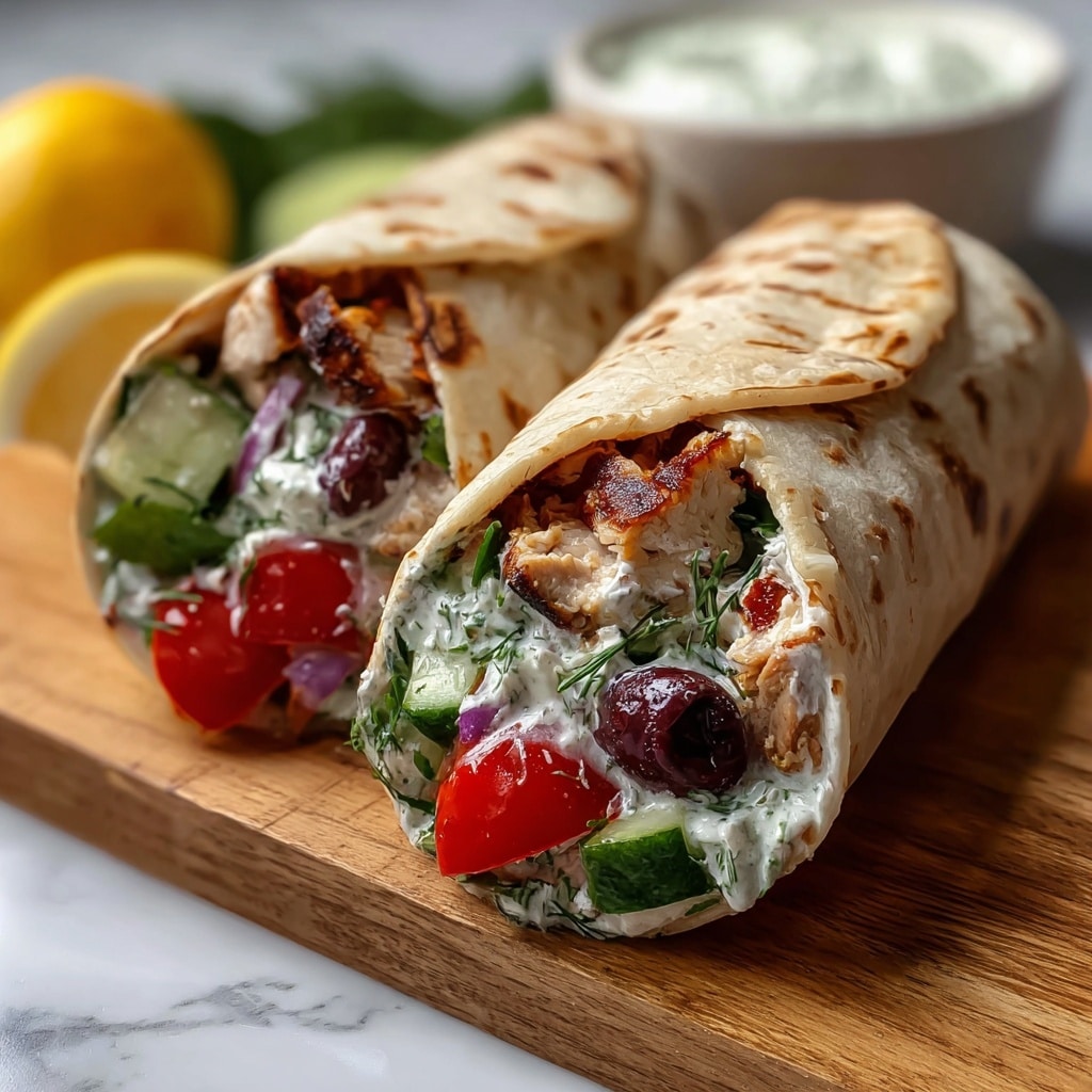 Mediterranean Chicken Wraps Recipe - Recipe Image
