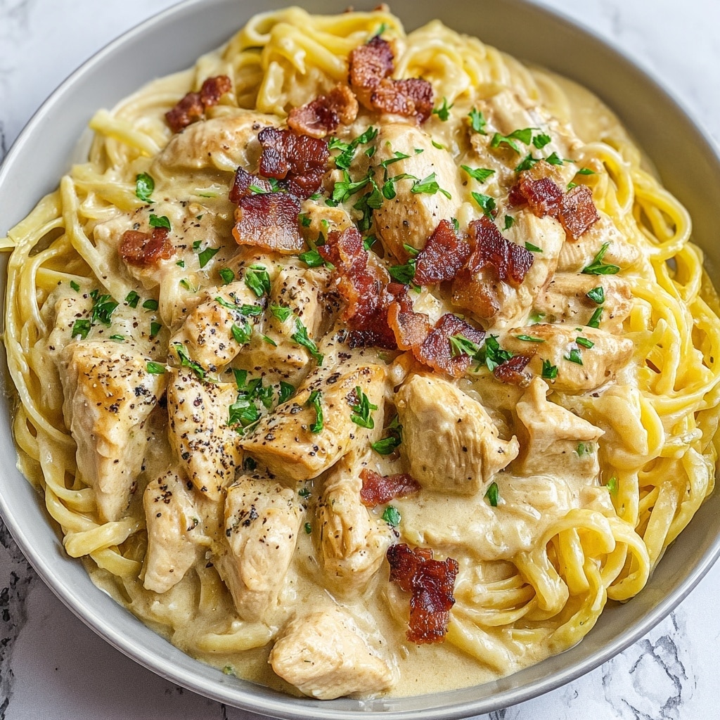 Creamy Chicken Carbonara Recipe - Recipe Image