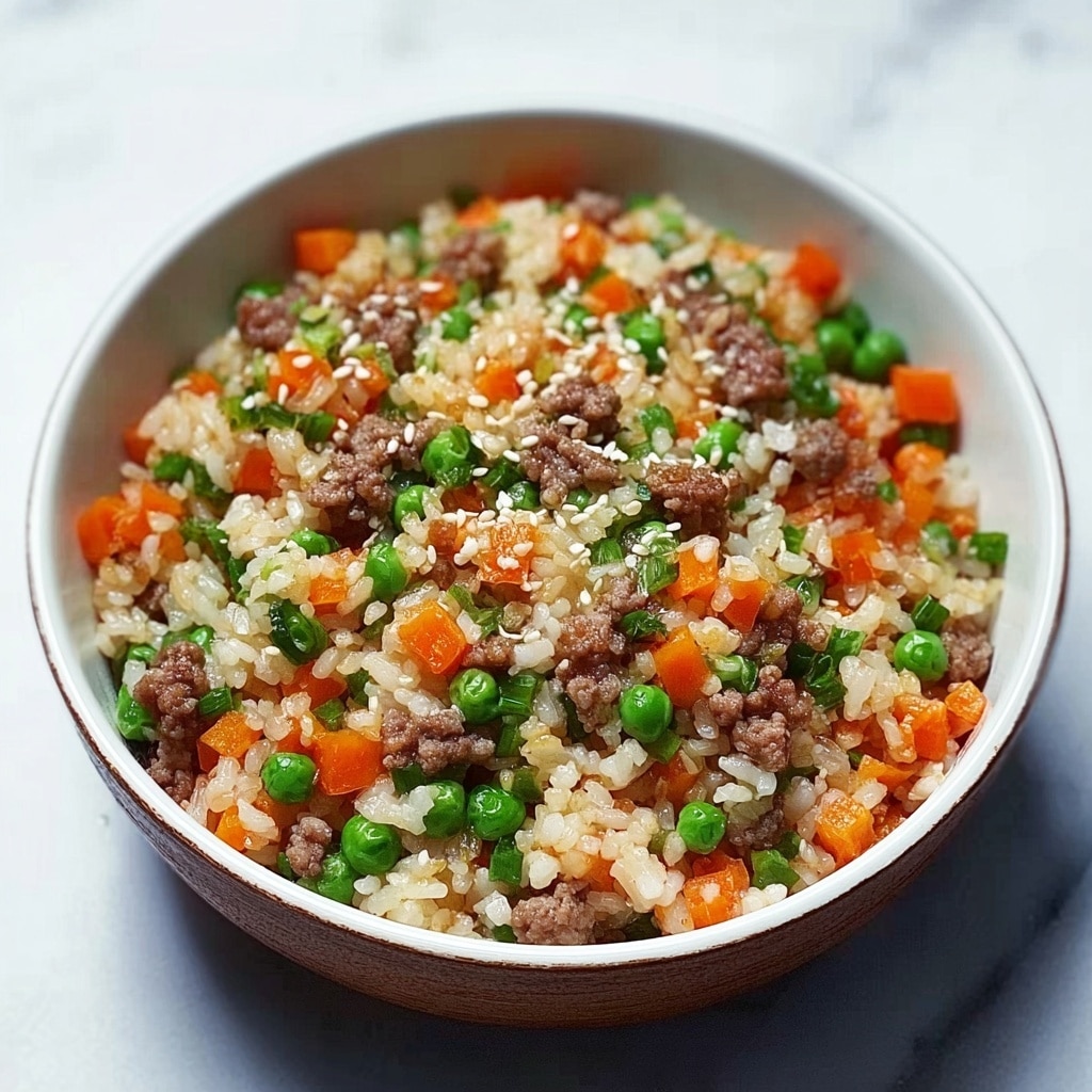 Onion Beef Fried Rice Recipe - Recipe Image
