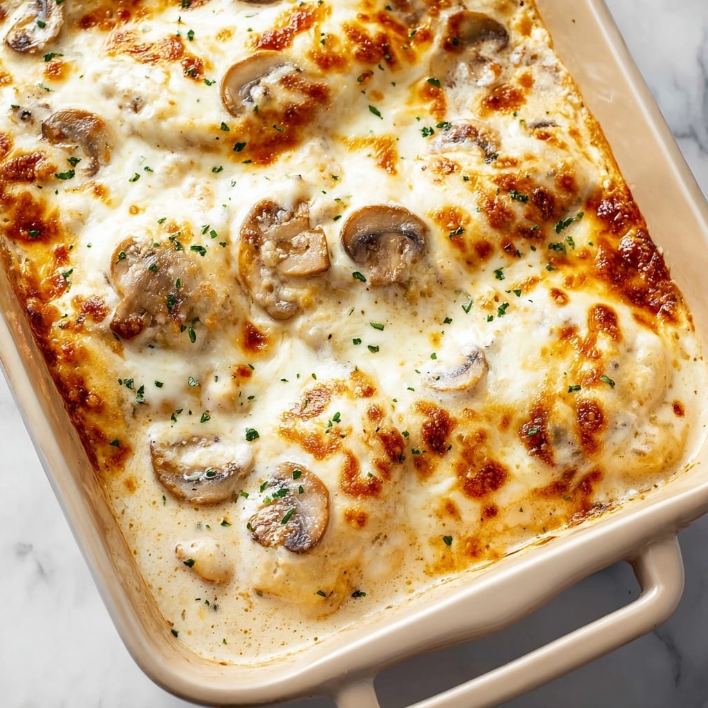 Creamy Chicken Gloria with Mushrooms and Muenster Cheese Recipe - Recipe Image