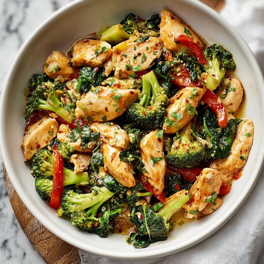 Garlic Chicken with Broccoli Recipe - Recipe Image