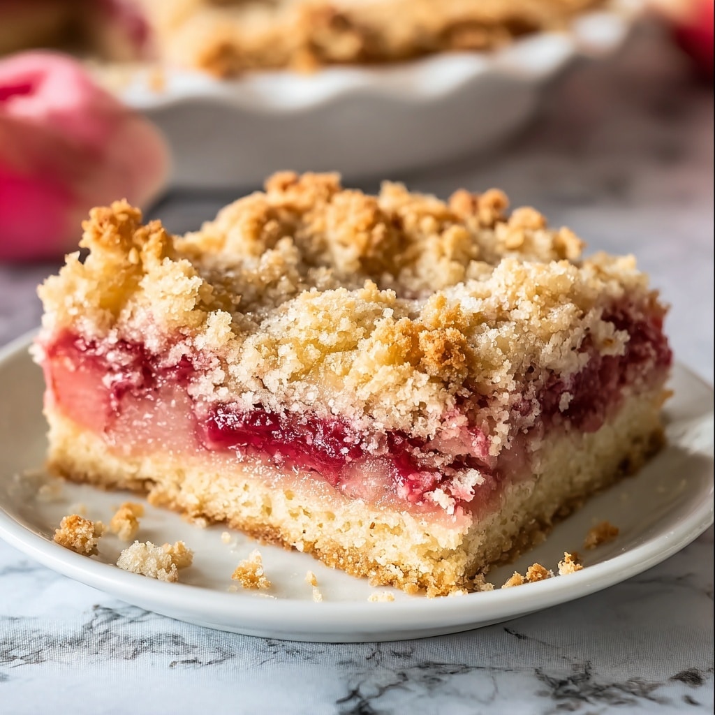 Rhubarb Buckle: A Rustic and Charming Spring Cake Recipe - Recipe Image
