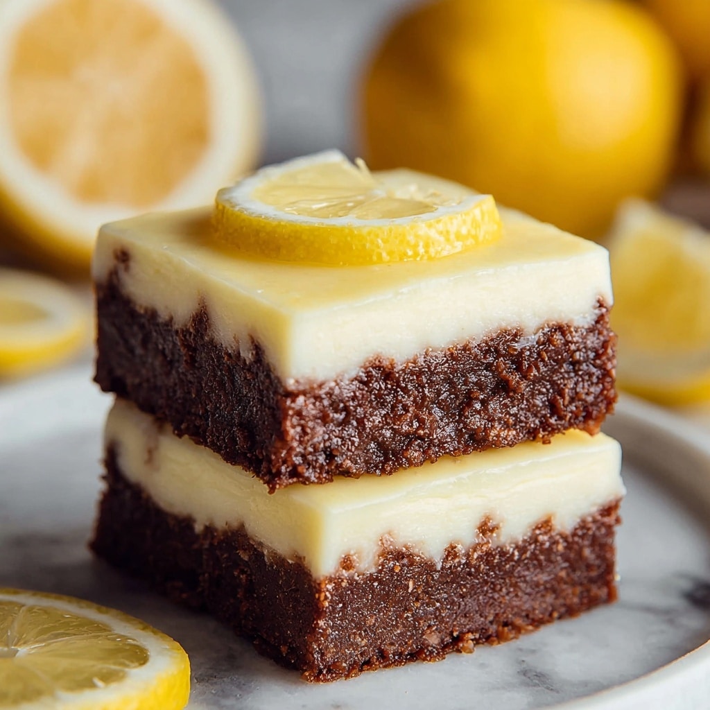 Zesty Lemon Brownies Recipe - Recipe Image