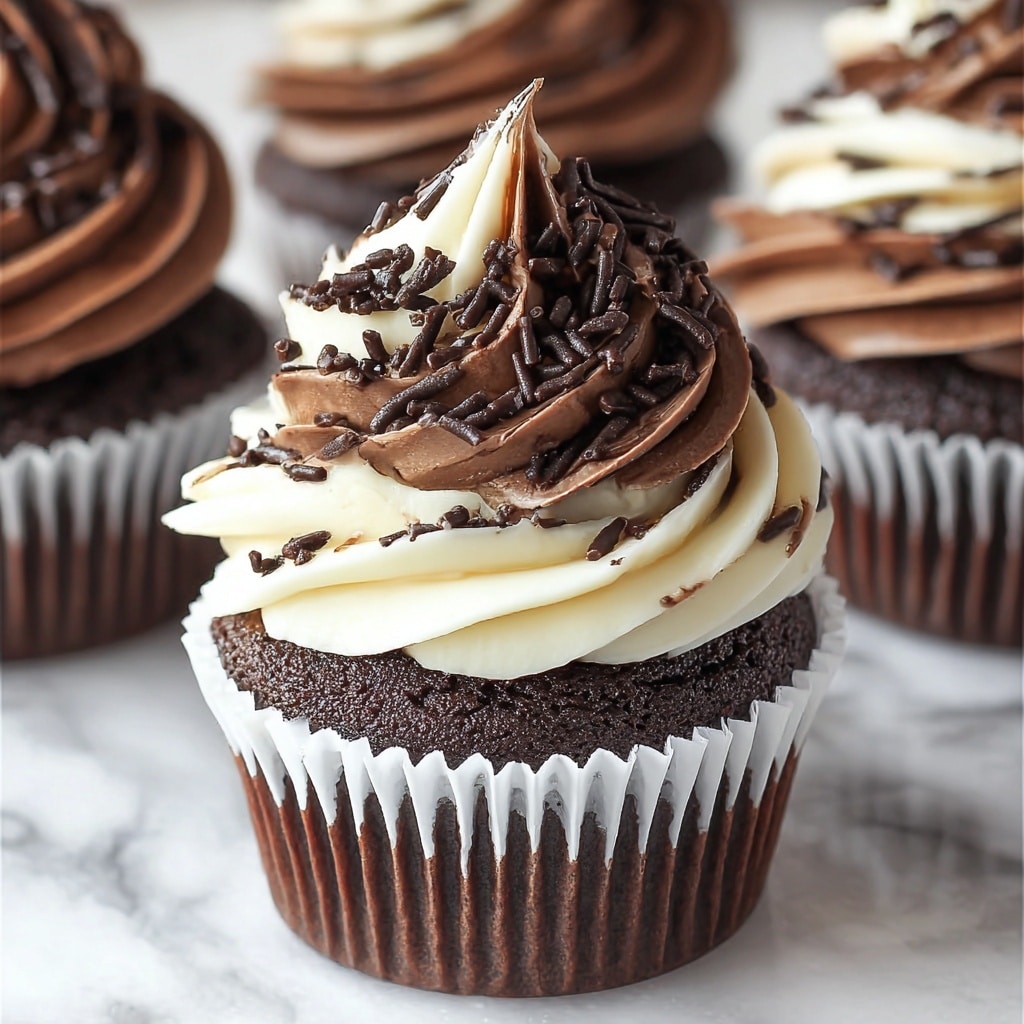 Marble Black and White Cupcakes Recipe